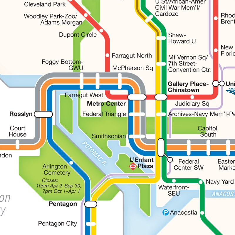 Enhanced map of the Washington D.C. MetroRail map. 

Photo credit: https://www.cambooth.net/wp-content/uploads/2010/02/dc_detail.jpg
