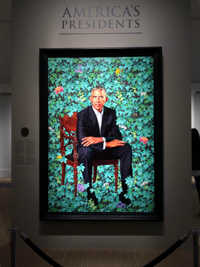 Barack Obama by Kehinde Wiley. Photocredit: Sarojinee Rathor