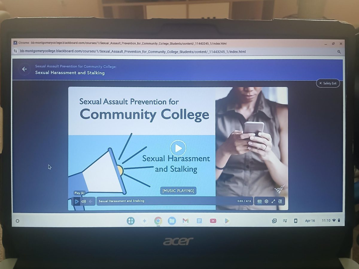 The Sexual Harassment and Stalking module teaches prevention strategies, including verbal techniques to address harassment directly, as seen during the course on April 16.